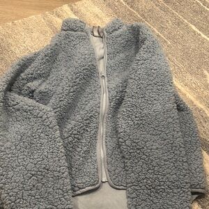 Zella Gray Puffer Jacket with Stand-Up Collar